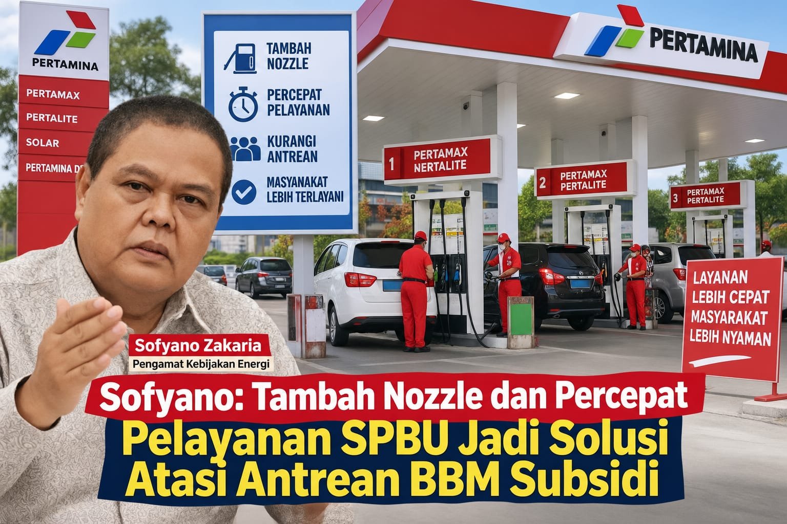 Sofyano: Tambah Nozzle dan Percepat Pelayanan SPBU Atasi Antrean BBM Subsidi
