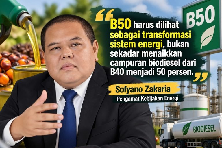 Sofyano Zakaria: B50 Bukan Sekadar Naikkan Campuran Biodiesel, tapi Transformasi Sistem Energi