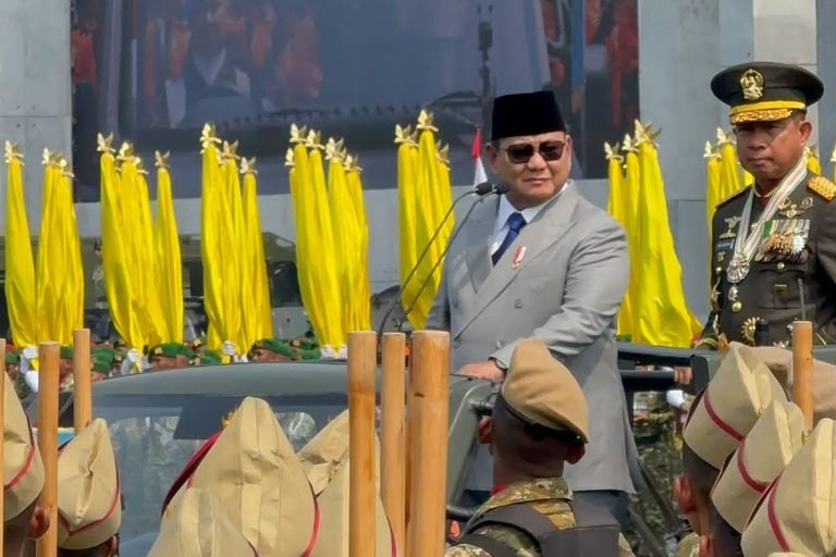 Peringatan HUT ke-81 TNI, Prabowo Resmikan Enam Kodam Baru